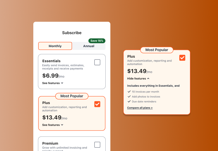 Invoice Simple Paywall Redesign